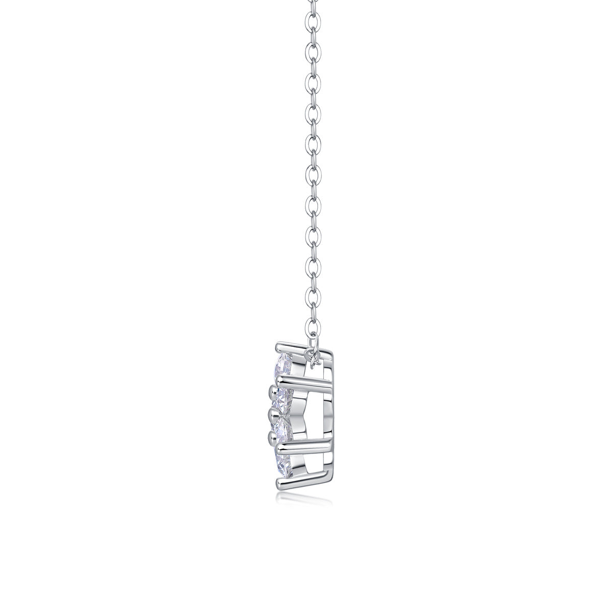 Snowflakes Fluttering - A Fashionable And Luxurious Diamond Jewelry Pendant Set With Moissanite