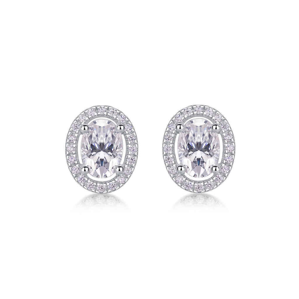 Phantom Night - S925 Sterling Silver And Platinum-plated Stud Earrings
