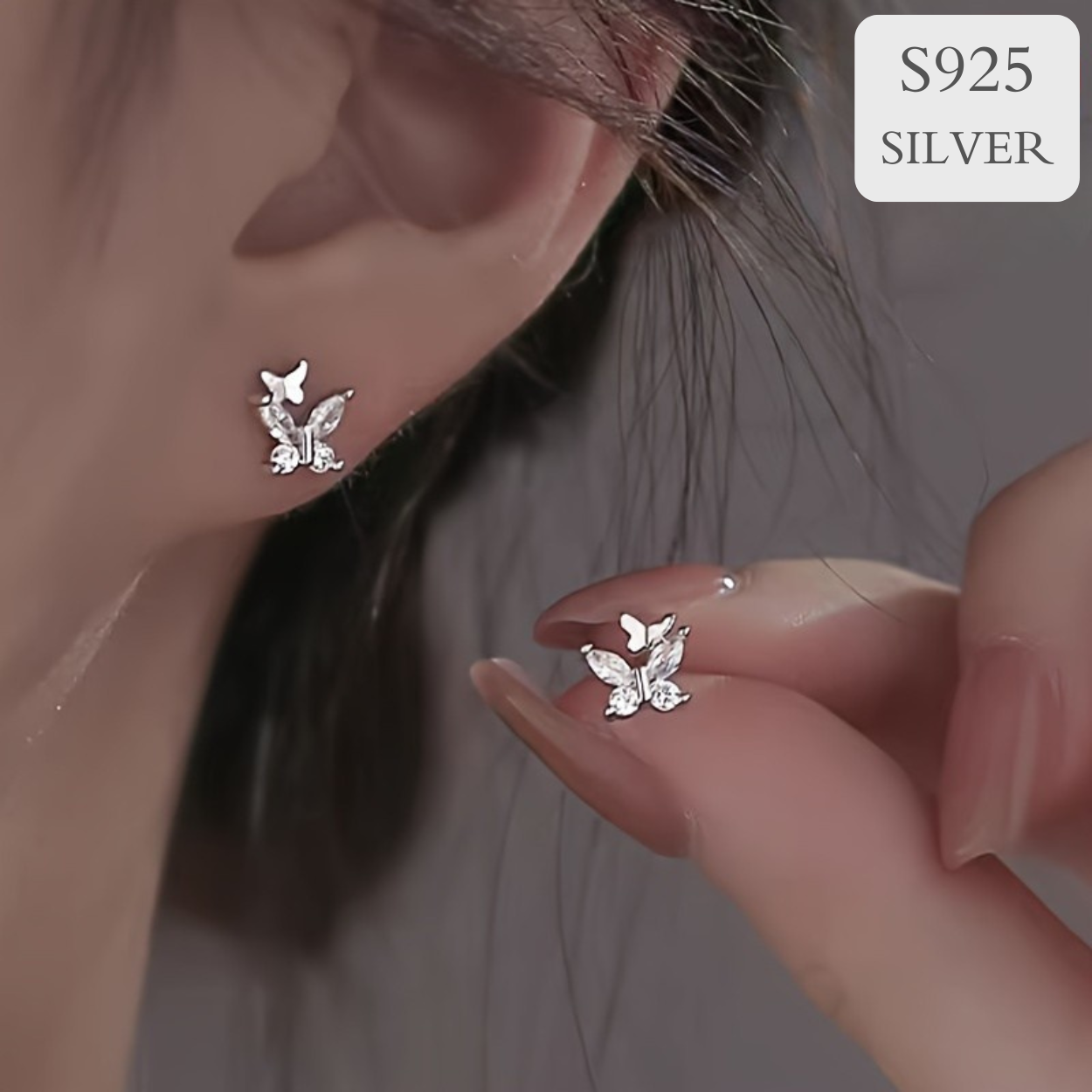 Full Body Material 925 Sterling Silver Anti Allergic Earrings