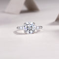 Shining Step By Step - S925 Sterling Silver And Platinum Diamond Ring.