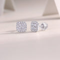 Fog Sea - S925 Sterling Silver And Platinum-plated Stud Earrings
