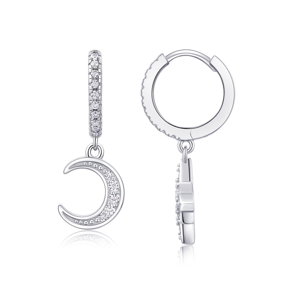 Star And Moon Interdependent - Fashionable Earrings
