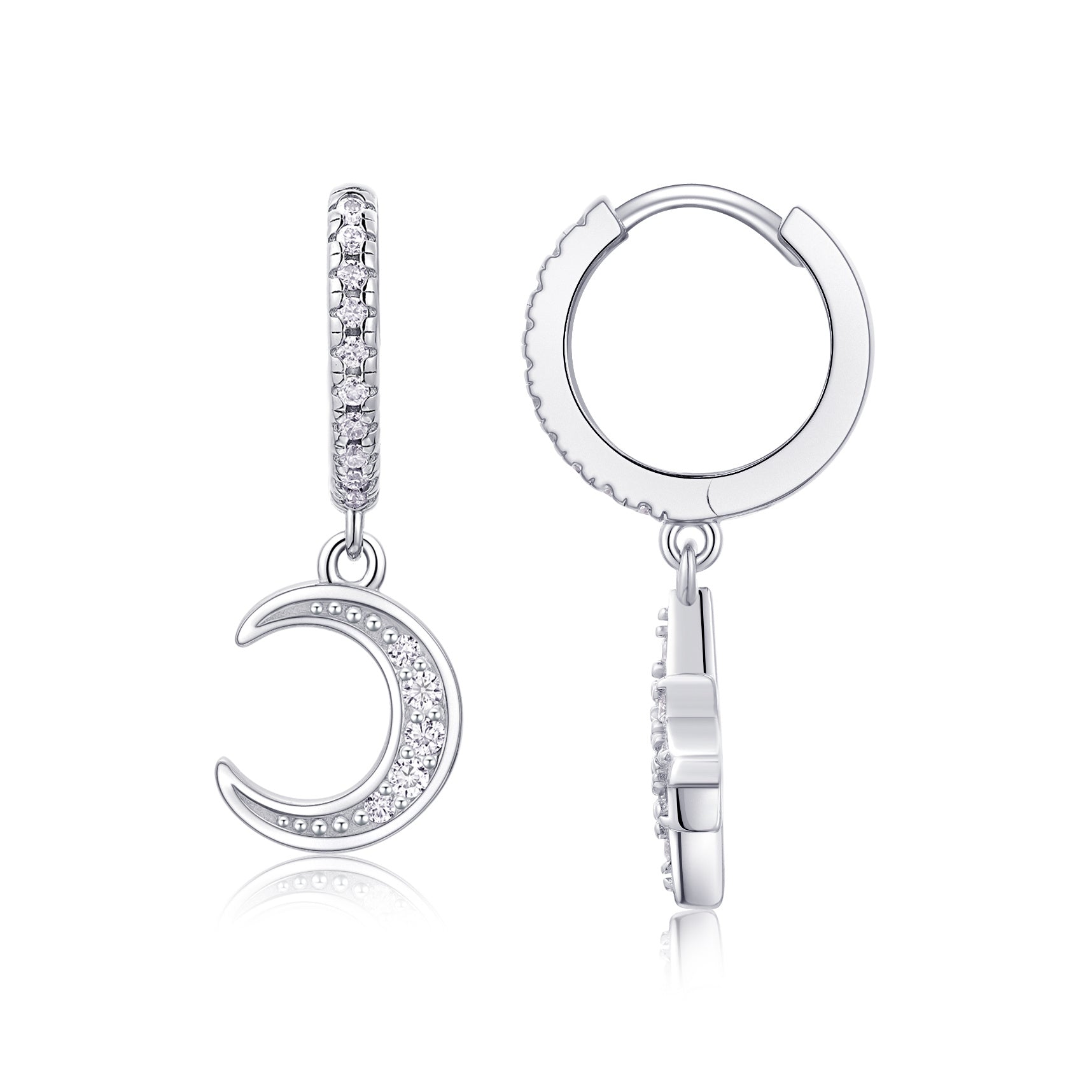 Star And Moon Interdependent - Fashionable Earrings