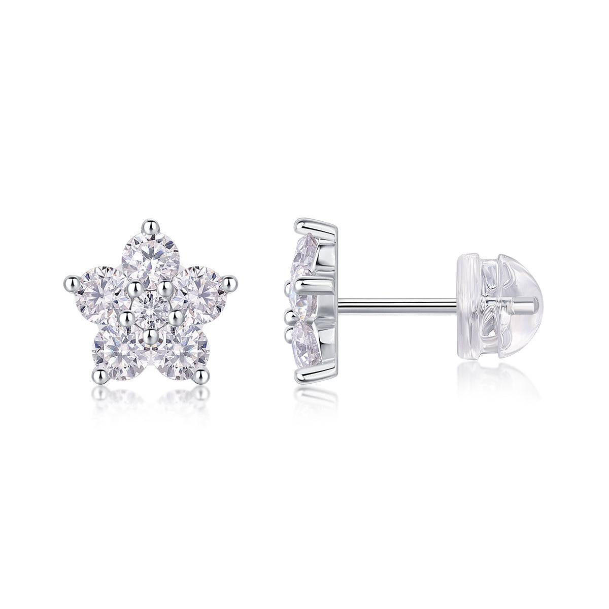 Paris Flower - Fashionable And Luxurious Diamond  With Moissanite S925
