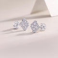 Earrings Set With Moissanite S925 Sterling Silver And Platinum-plated Stud Earrings
