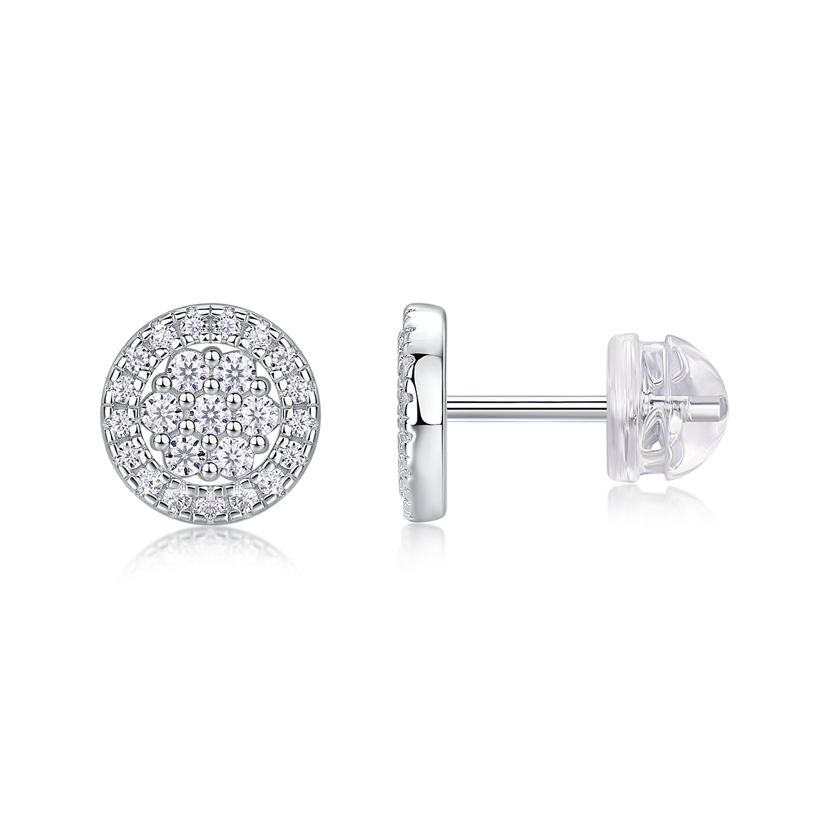 Cosmic Conjecture -  Platinum-plated Stud Earrings