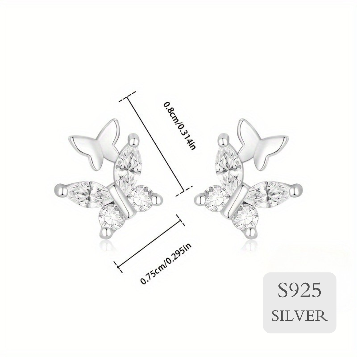 Full Body Material 925 Sterling Silver Anti Allergic Earrings