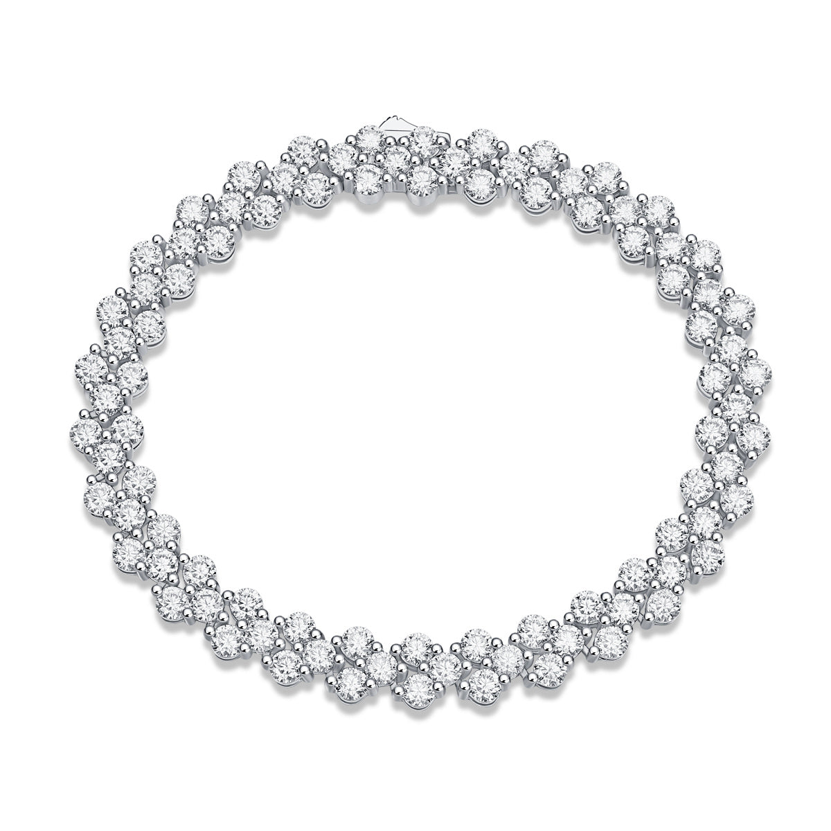 Kanong Luxury Fashion Mossan Diamond S925 Silver Bracelet