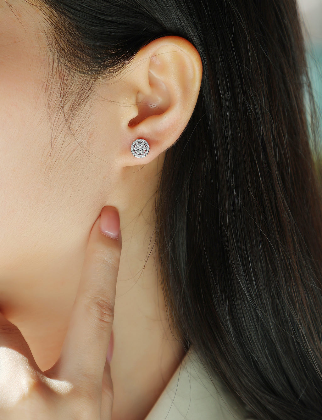 Cosmic Conjecture -  Platinum-plated Stud Earrings