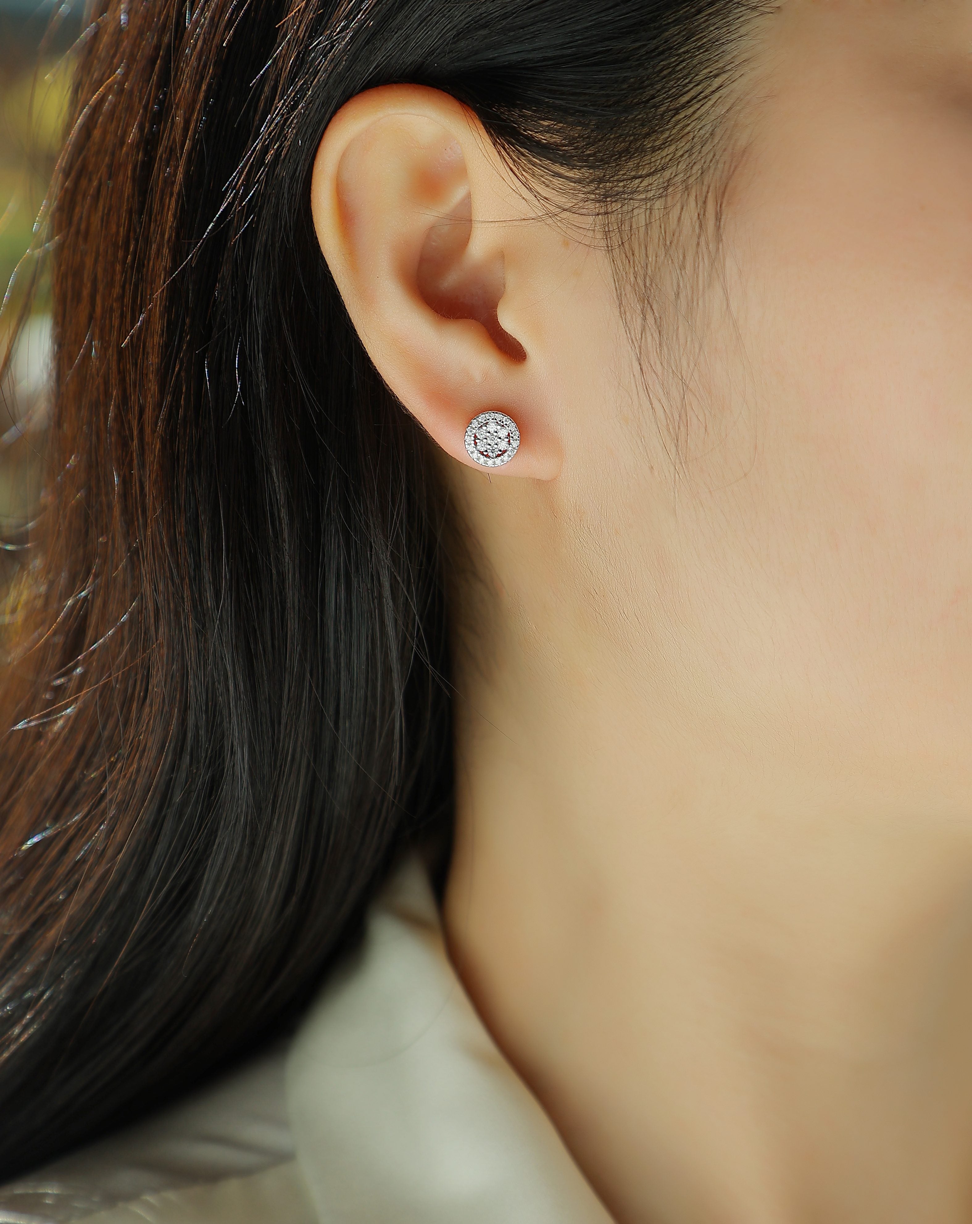 Cosmic Conjecture -  Platinum-plated Stud Earrings