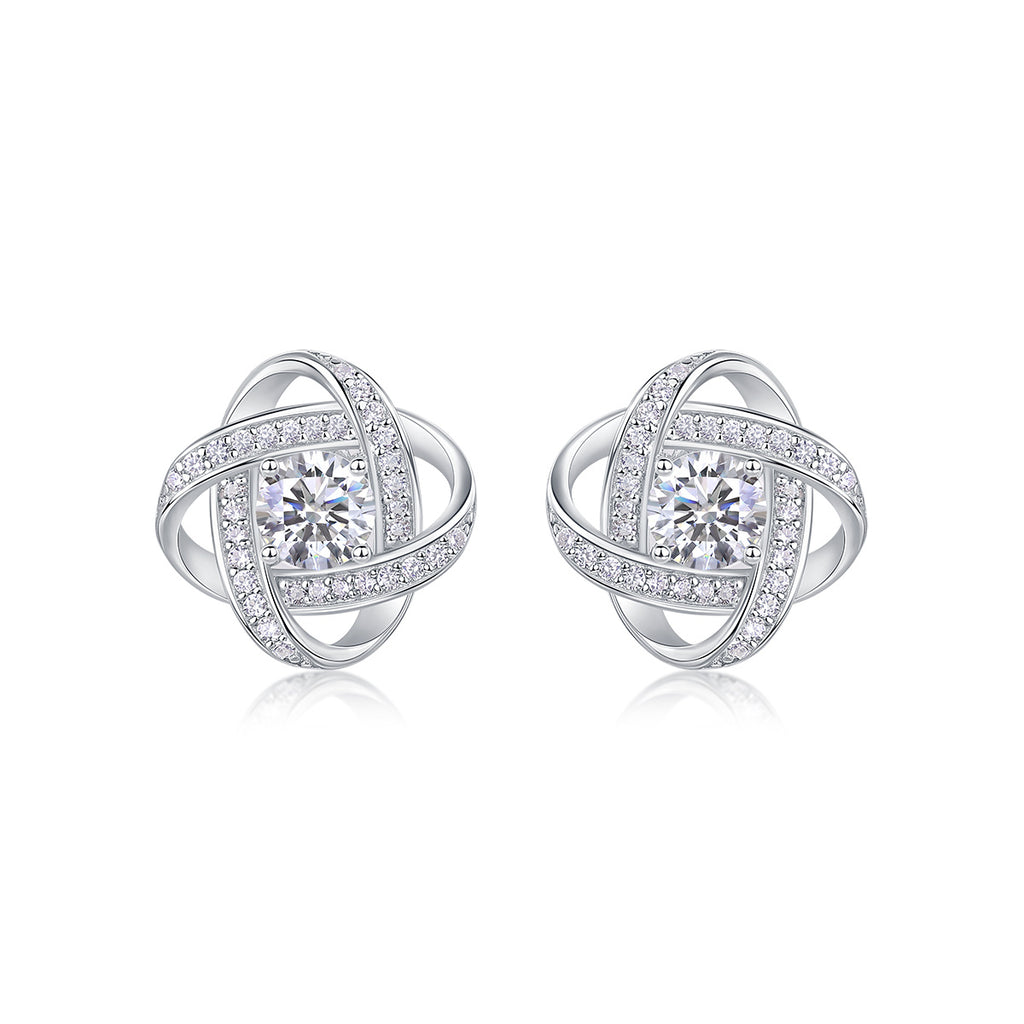 Hope Beam -Platinum-plated Stud Earrings
