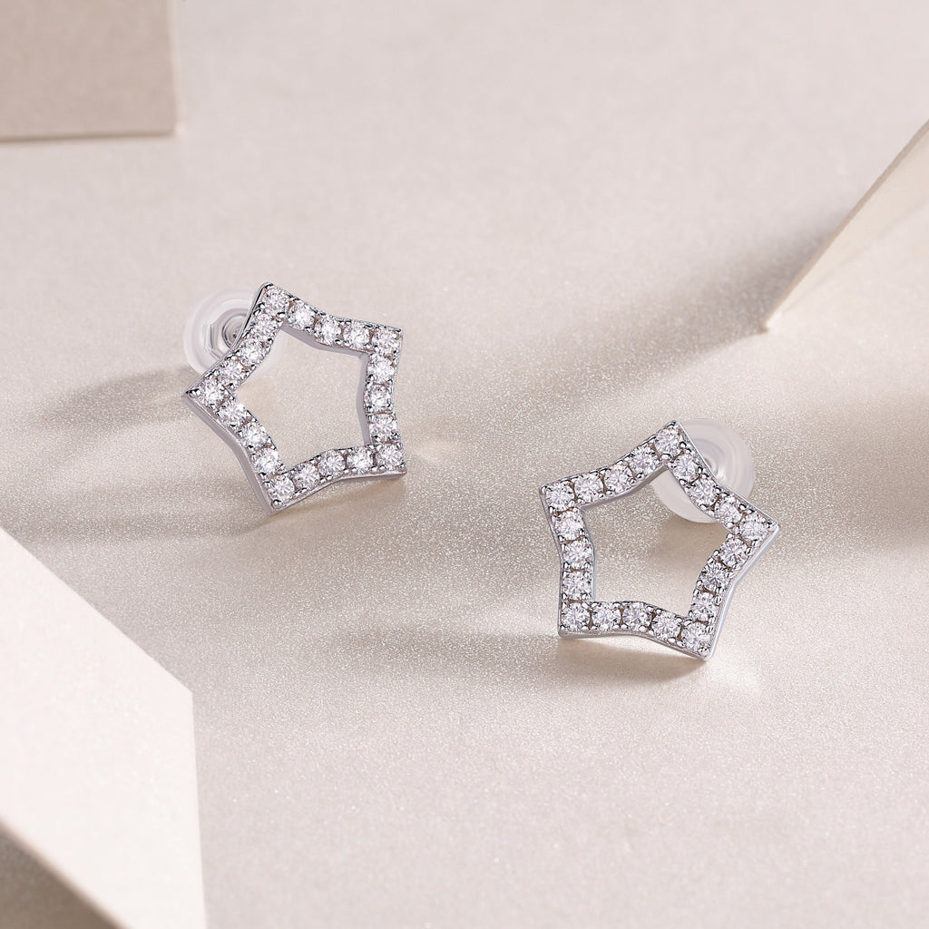 Tonight's New Star - S925 Moissanite Sterling Silver Earrings