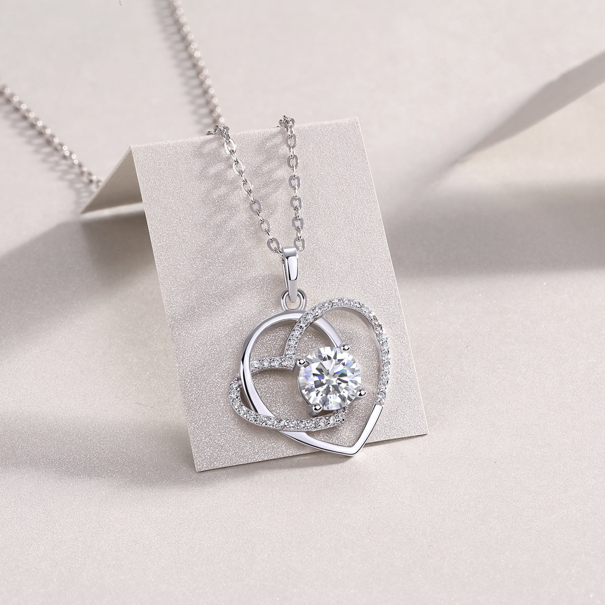 Heart To Heart - A Fashionable And Luxurious Diamond Jewelry Pendant Set