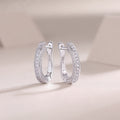 Highlight - S925 Moissanite Sterling Silver Earrings With Platinum
