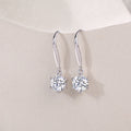 Jumping Wind Inlaid Moissanite Silver Earrings