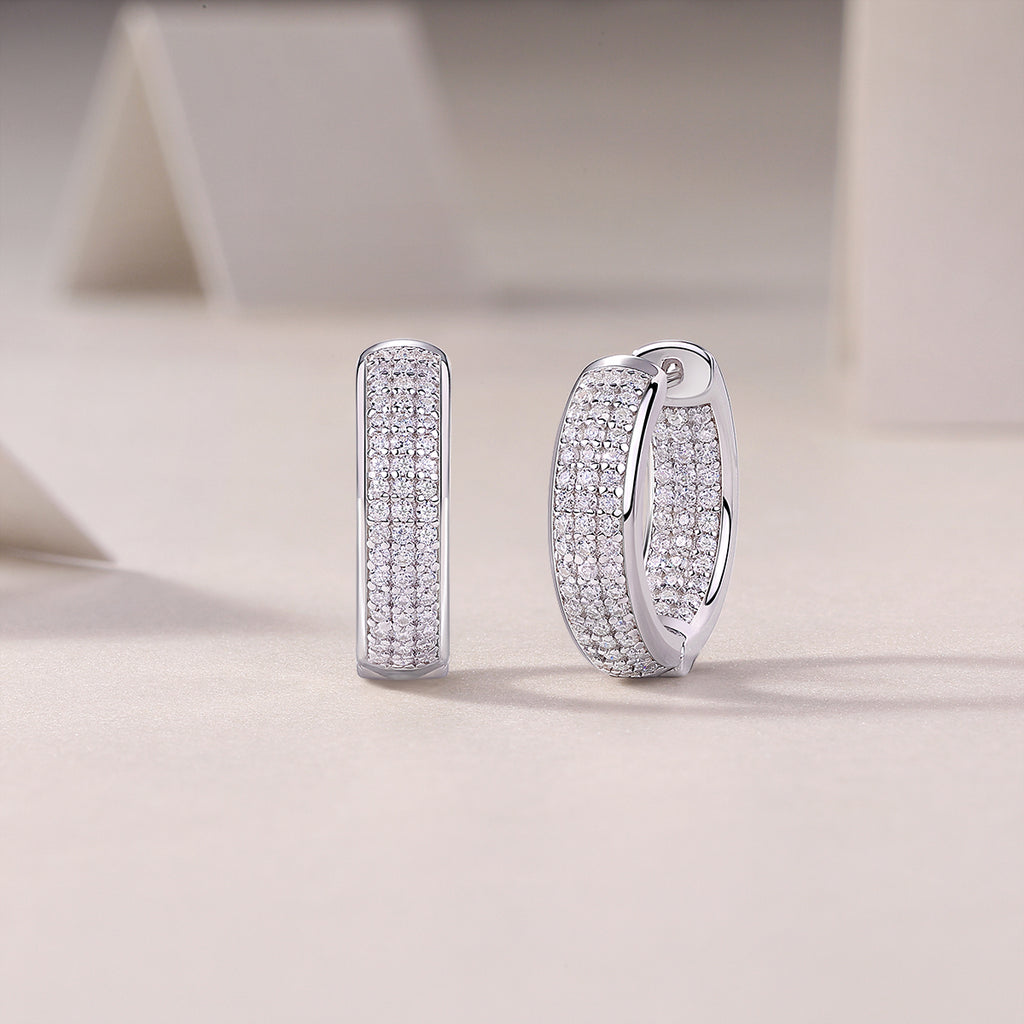 Years - Fashionable Earrings With Moissanite S925