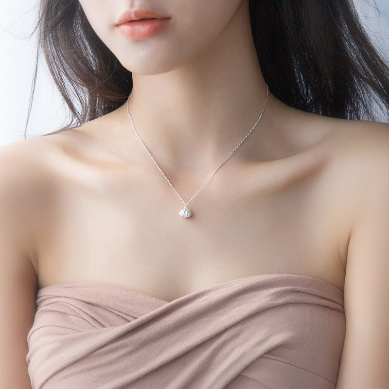 S925 Silver Shell Necklace For Women