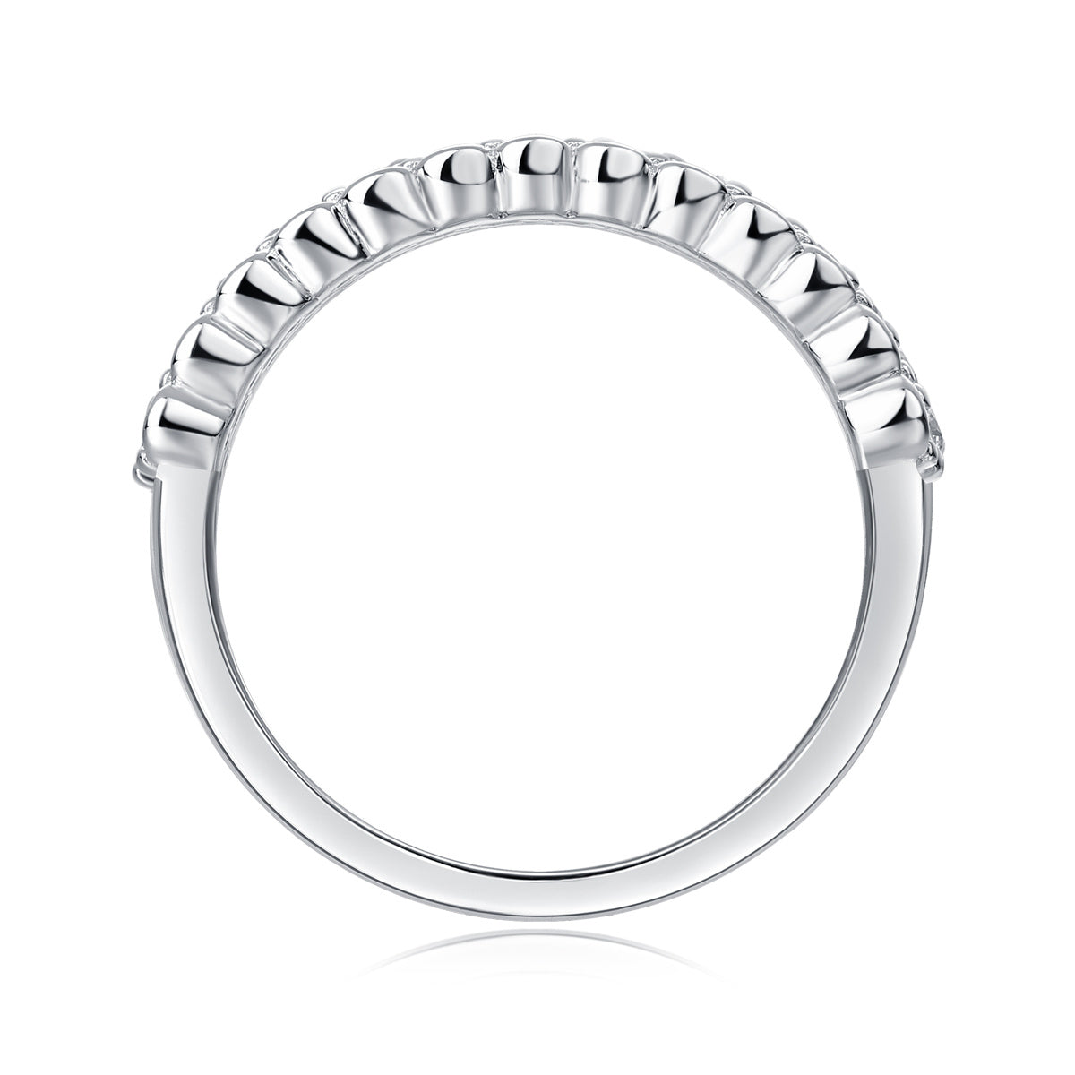 Multi-row Diamond Ring Luxury Fashion Set Moissanite Silver Ring