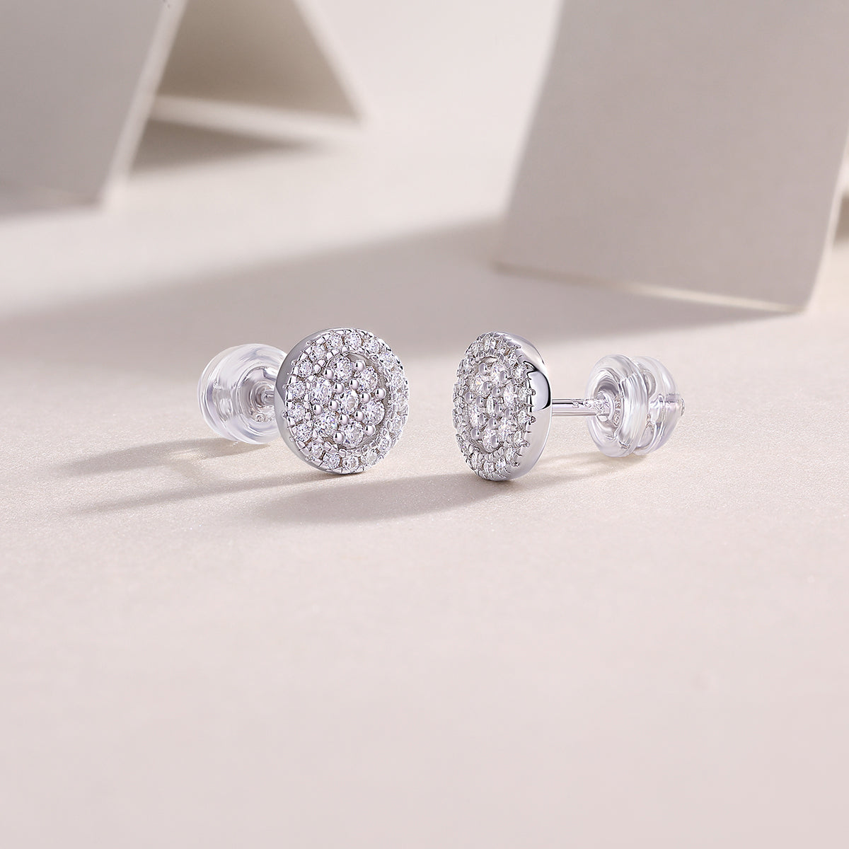 Cosmic Conjecture -  Platinum-plated Stud Earrings