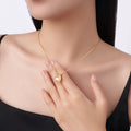 Dreamy Water Drop - A Trendy Diamond Jewelry Necklace Pendant Set